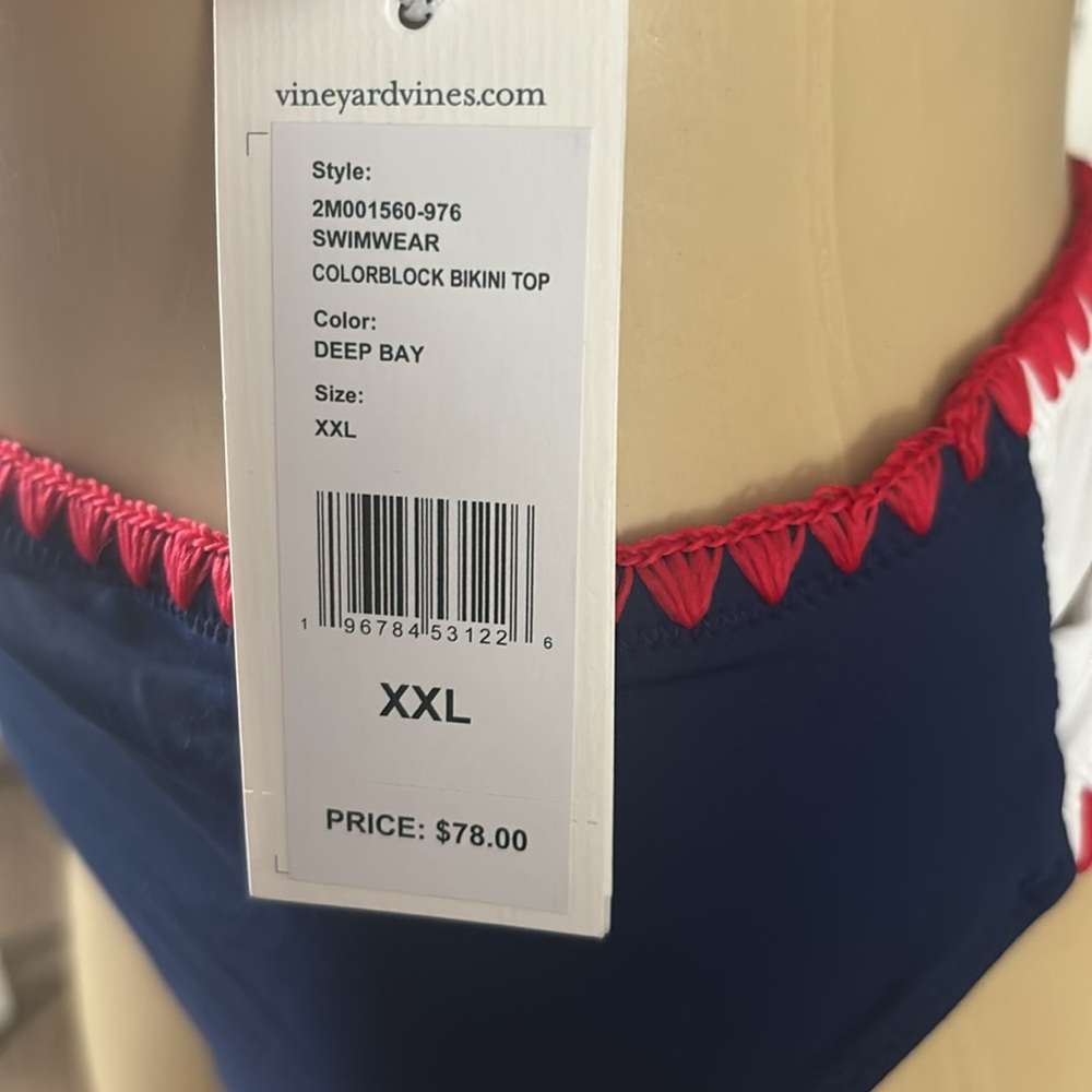 Vineyard Vines Color blocked Coverstitch Bikini Set size XXL - Picture 8 of 10